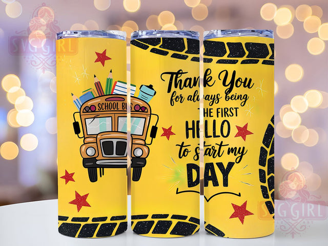 School Bus Driver Appreciation Tumbler, Bus Driver Appreciation Tumbler, Thank You Bus Driver Tumbler, 20oz Sublimation Wrap, School Transportation Tumbler, Back To School Tumbler, Digital Download Sublimation SvggirlplusArt 