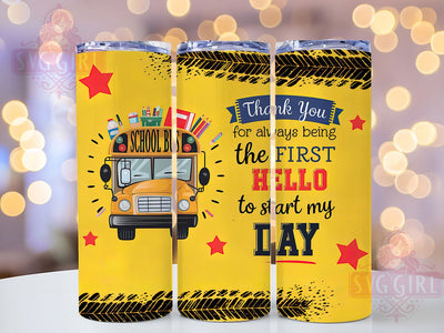 School Bus Driver Appreciation Tumbler, Bus Driver Appreciation Tumbler, Thank You Bus Driver Tumbler, 20oz Sublimation Wrap, School Transportation Tumbler, Back To School Tumbler, Digital Download Sublimation SvggirlplusArt 