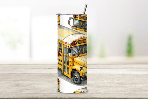 School Bus Driver Dad Tumbler Wrap Sublimation FloridPrintables 
