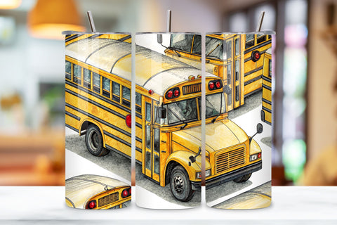 School Bus Driver Dad Tumbler Wrap Sublimation FloridPrintables 