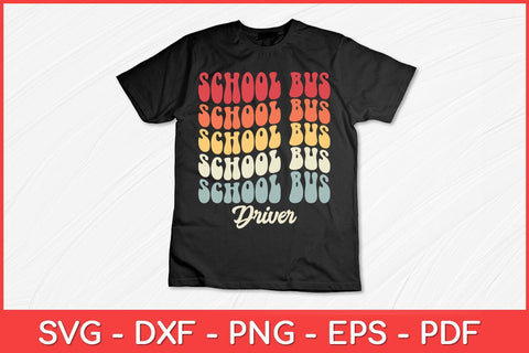 School Bus Driver Groovy Retro Back to School Funny Svg Design SVG artprintfile 