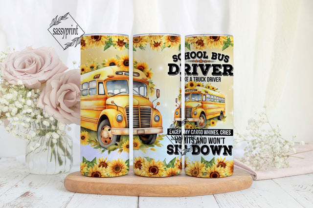School Bus Driver Like A Trcuk Driver 20 oz Skinny Tumbler Sublimation Design Digital Download PNG Sublimation sassyprint 