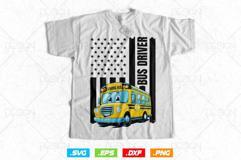 School Bus Driver Svg Png, Father's Day Svg, Bus Driver Gift , American Flag Svg, School Bus Driver USA American Flag , SVG File for Cricut SVG DesignDestine 