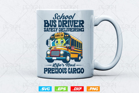 School Bus Driver Svg Png, Father's Day Svg, Bus Driver Gift , Safely Delivering Precious Kids, School Bus Driver Svg, SVG File for Cricut SVG DesignDestine 