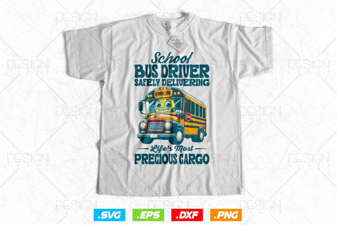 School Bus Driver Svg Png, Father's Day Svg, Bus Driver Gift , Safely Delivering Precious Kids, School Bus Driver Svg, SVG File for Cricut SVG DesignDestine 
