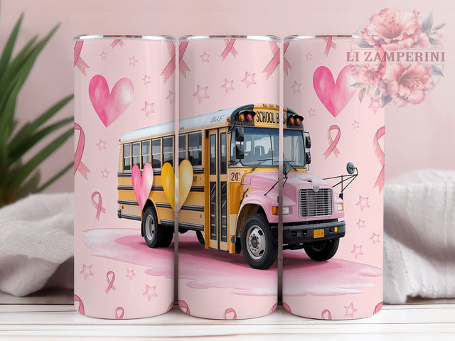 School Bus Funny Teacher Cute Tumbler, Funny Teacher Tumbler, Pink Tumbler, Heart Tumbler, Star Tumbler, 20oz Sublimation Wrap, Cute Bus Driver Tumbler Sublimation Li Zamperini 