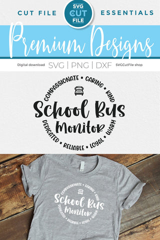 School Bus Monitor svg, School Bus Attendant SVG SVG Cut File 