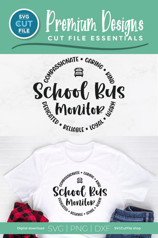 School Bus Monitor svg, School Bus Attendant SVG SVG Cut File 