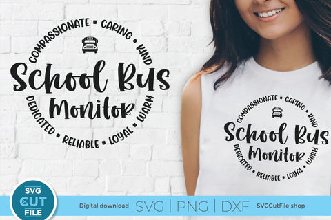 School Bus Monitor svg, School Bus Attendant SVG SVG Cut File 
