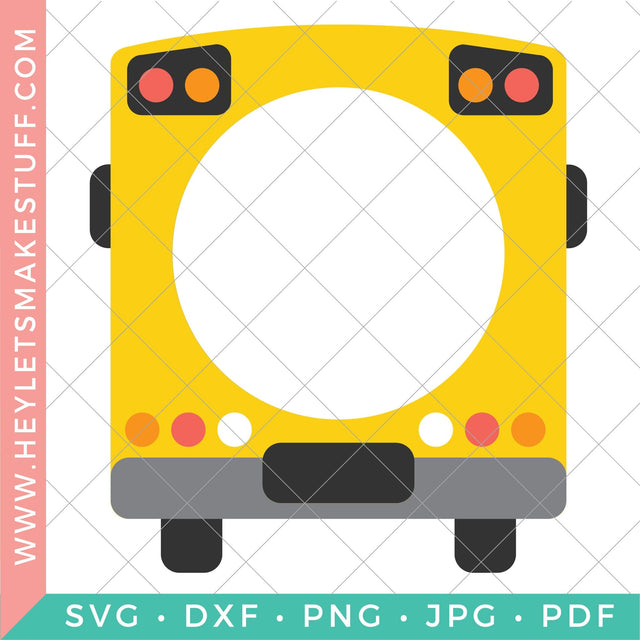 School Bus Monogram SVG Hey Let's Make Stuff 