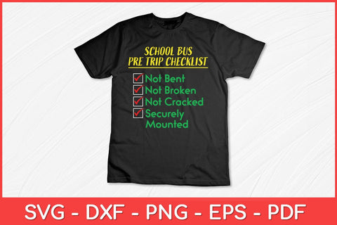 School Bus Pre Trip Checklist Novelty CDL Bus Driver Svg Design SVG artprintfile 