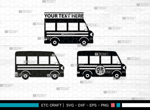 School Bus SVG, School Bus Silhouette, School Svg, Bus Svg, Back To School Svg, Bus Font Side Svg, Camper Van Svg, School Bus Bundle SVG ETC Craft 