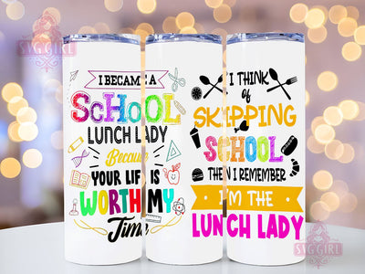 School Cafeteria Crew 20oz Tumbler Wrap Sublimation Design, Straight Tapered Tumbler Wrap, I'm Here For You Back To School Gift Tumbler Png, Instant Digital Download Sublimation SvggirlplusArt 
