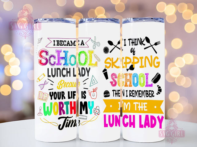 School Cafeteria Crew 20oz Tumbler Wrap Sublimation Design, Straight Tapered Tumbler Wrap, I'm Here For You Back To School Gift Tumbler Png, Instant Digital Download Sublimation SvggirlplusArt 