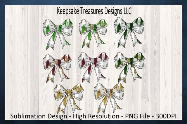 School Color Bows, Part 2 Color Bows, Sublimation PNG, School Spirit Shirts, Football Team, Baseball Team, Individual PNGs, Digital Download, Printable PNG Sublimation Keepsake Treasures Designs LLC. 