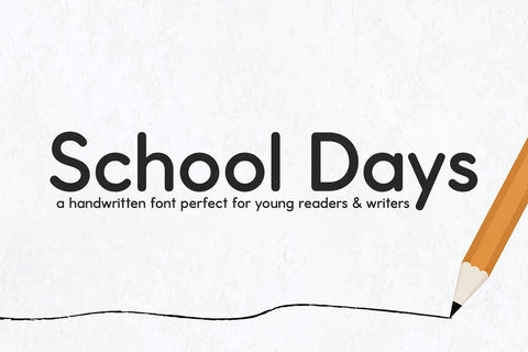 School Days Font Bundle - Back To School Fonts Font KA Designs 