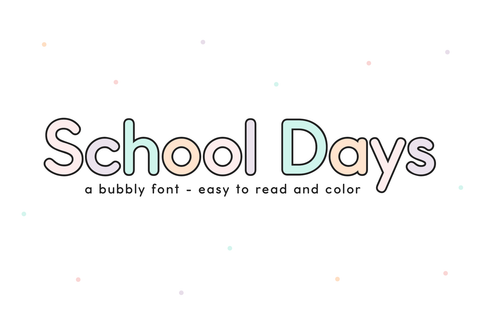 School Days Font Bundle - Back To School Fonts Font KA Designs 