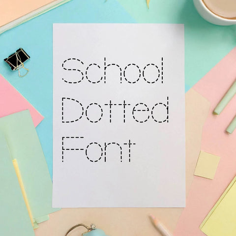 School Dotted Font OTF, Fonts for Crafting, Handwritten Font Font Crafting With Brenna 