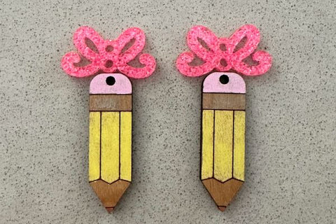 School Earrings Bundle Laser SVG File SVG Crafting With Brenna 