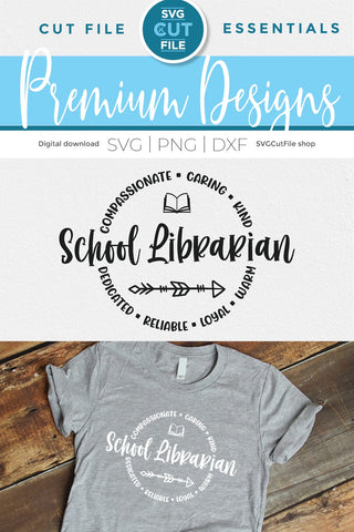 School librarian svg, Librarian svg, library svg, school library svg, books svg SVG SVG Cut File 