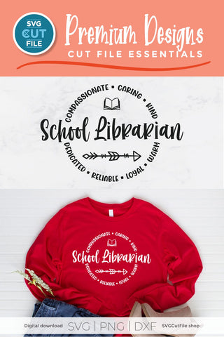 School librarian svg, Librarian svg, library svg, school library svg, books svg SVG SVG Cut File 