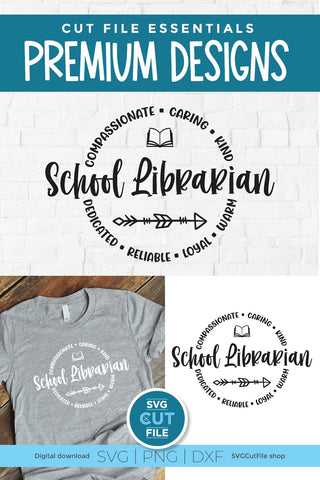 School librarian svg, Librarian svg, library svg, school library svg, books svg SVG SVG Cut File 