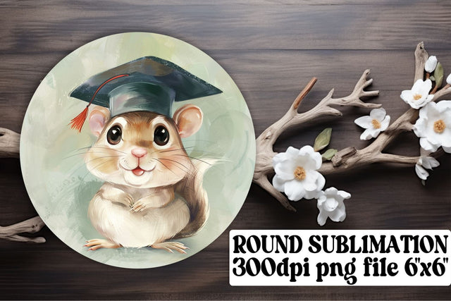 School Mascot Graduation Circle Sublimation Art keychain Sublimation afrosvg 