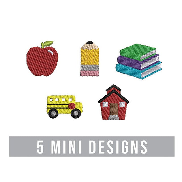 School Mini Embroidery Design Bundle Embroidery/Applique DESIGNS Creatively Embroidery 