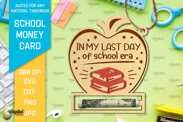 School Money Card SVG. School Money Holder Laser Cut SVG Evgenyia Guschina 