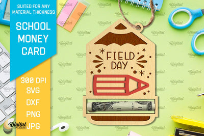 School Money Card SVG. School Money Holder Laser Cut SVG Evgenyia Guschina 