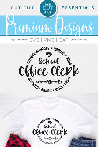 School Office clerk svg, office clerk svg, secretary svg, office assistant, staff team svg, front desk clerk, front reception, svg dxf png SVG SVG Cut File 