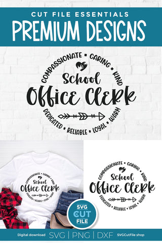 School Office clerk svg, office clerk svg, secretary svg, office assistant, staff team svg, front desk clerk, front reception, svg dxf png SVG SVG Cut File 