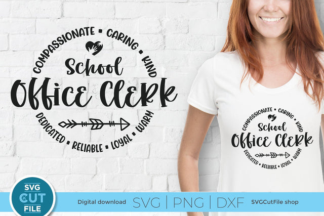 School Office clerk svg, office clerk svg, secretary svg, office assistant, staff team svg, front desk clerk, front reception, svg dxf png SVG SVG Cut File 