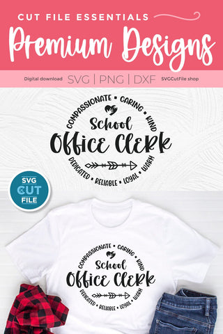 School Office clerk svg, office clerk svg, secretary svg, office assistant, staff team svg, front desk clerk, front reception, svg dxf png SVG SVG Cut File 