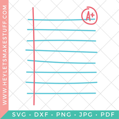 School Paper SVG Hey Let's Make Stuff 