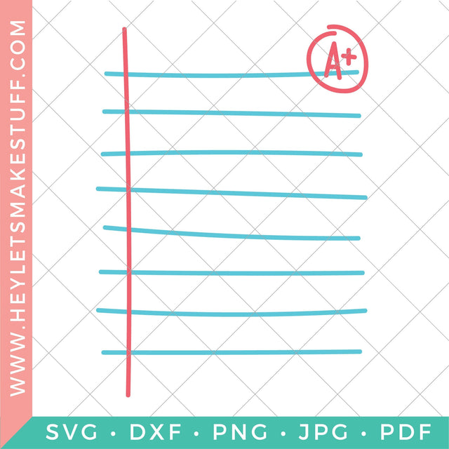 School Paper SVG Hey Let's Make Stuff 