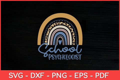 School Psychologist Leopard Rainbow 1st Day Of School Office Svg File SVG artprintfile 