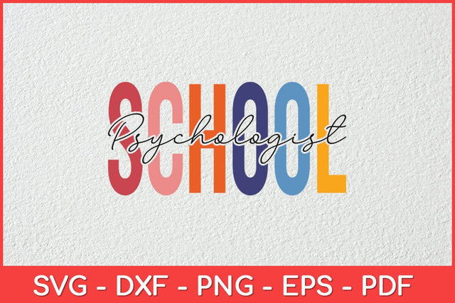 School Psychologist Rainbow Psychology Teacher Svg Design SVG artprintfile 