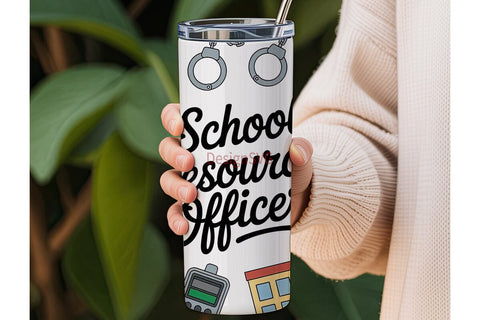 School Resource Officer Tumbler Wrap Sublimation DesignSVG 