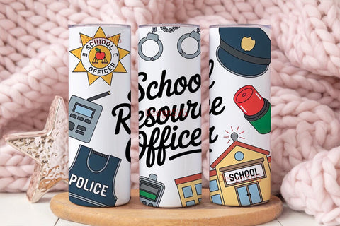 School Resource Officer Tumbler Wrap Sublimation DesignSVG 
