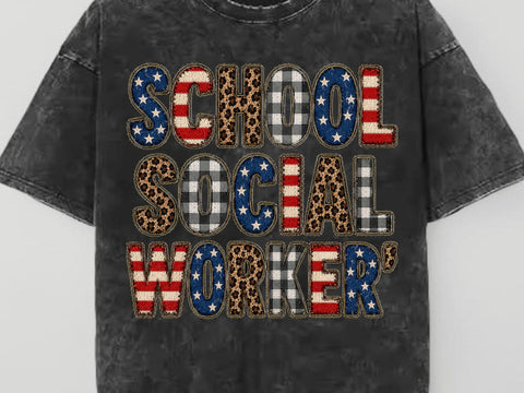 School Social Worker PNG Patriotic Art SVG artprintfile 