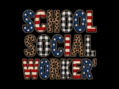 School Social Worker PNG Patriotic Art SVG artprintfile 