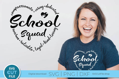 School Squad svg, Teacher appreciation svg, School team tribe crew or staff SVG SVG Cut File 
