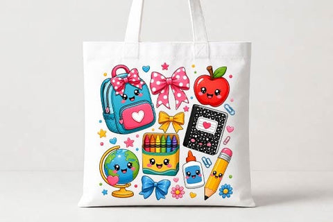 School Supplies PNG, Back to School Sublimation SVG BillahCrafts 