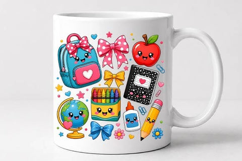 School Supplies PNG, Back to School Sublimation SVG BillahCrafts 