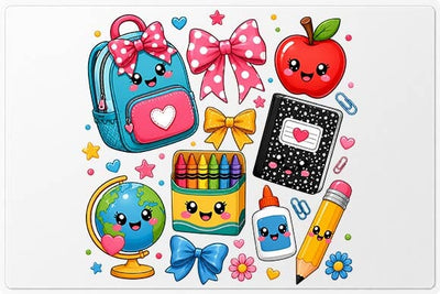 School Supplies PNG, Back to School Sublimation SVG BillahCrafts 