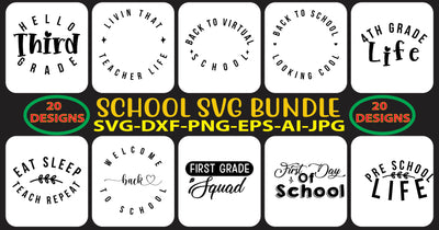 SCHOOL SVG BUNDLE SVG Syaman 