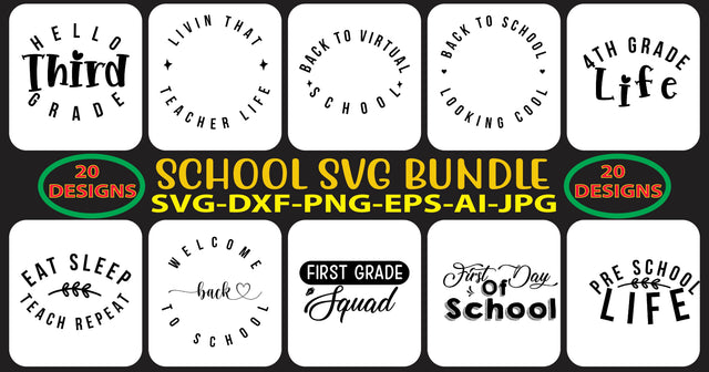 SCHOOL SVG BUNDLE SVG Syaman 