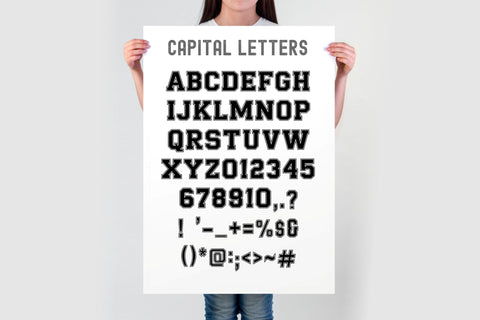 School Varsity - Bold Uppercase & Classic Lowercase Installable Font Font TonisArtStudio 