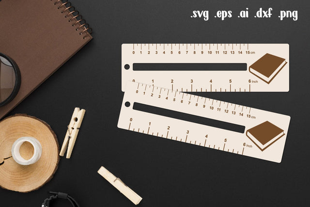 School Wooden Liner Readers Guide Ruler SVG zafrans studio 